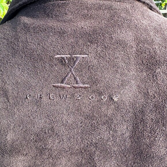 X Files “ The End” Leather Suede Down Jacket Series Finale 2002 - Picture 2 of 7